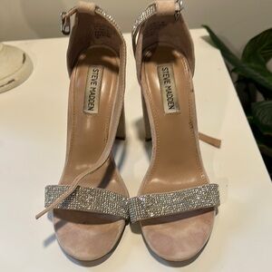 Steve Madden Women's Tan Heeled Sandals. Worn once or twice